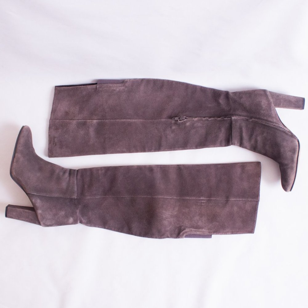 Halogen Gray Suede Boots